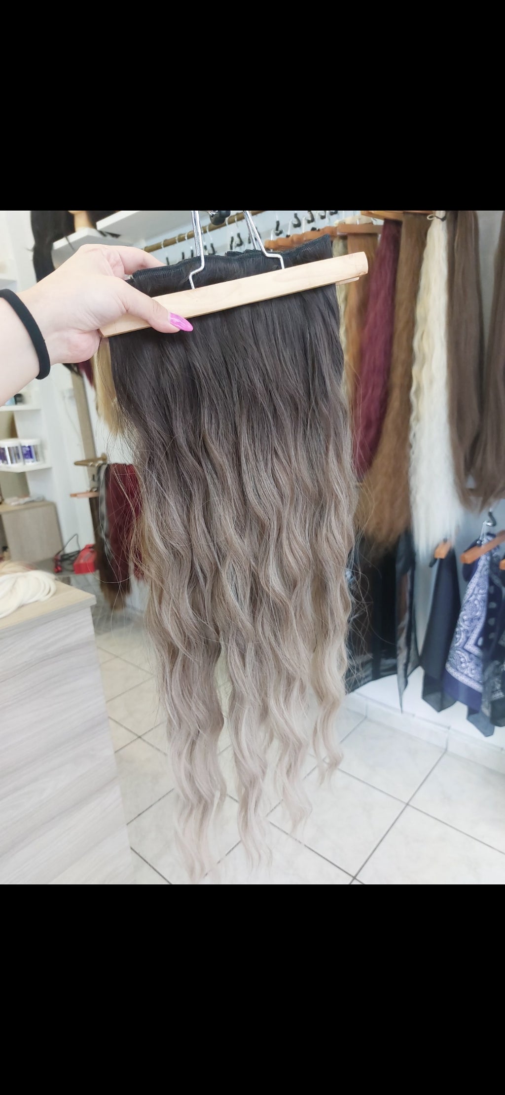 Τρεσα balayage σαντρε ,7 κομμάτια 60-65εκ