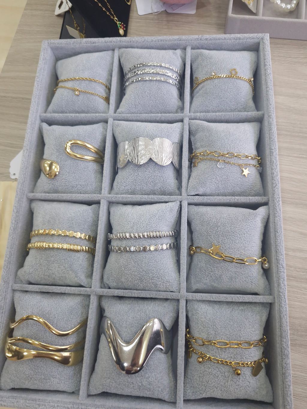 Stainless steel βραχιολι με stras & ματακι