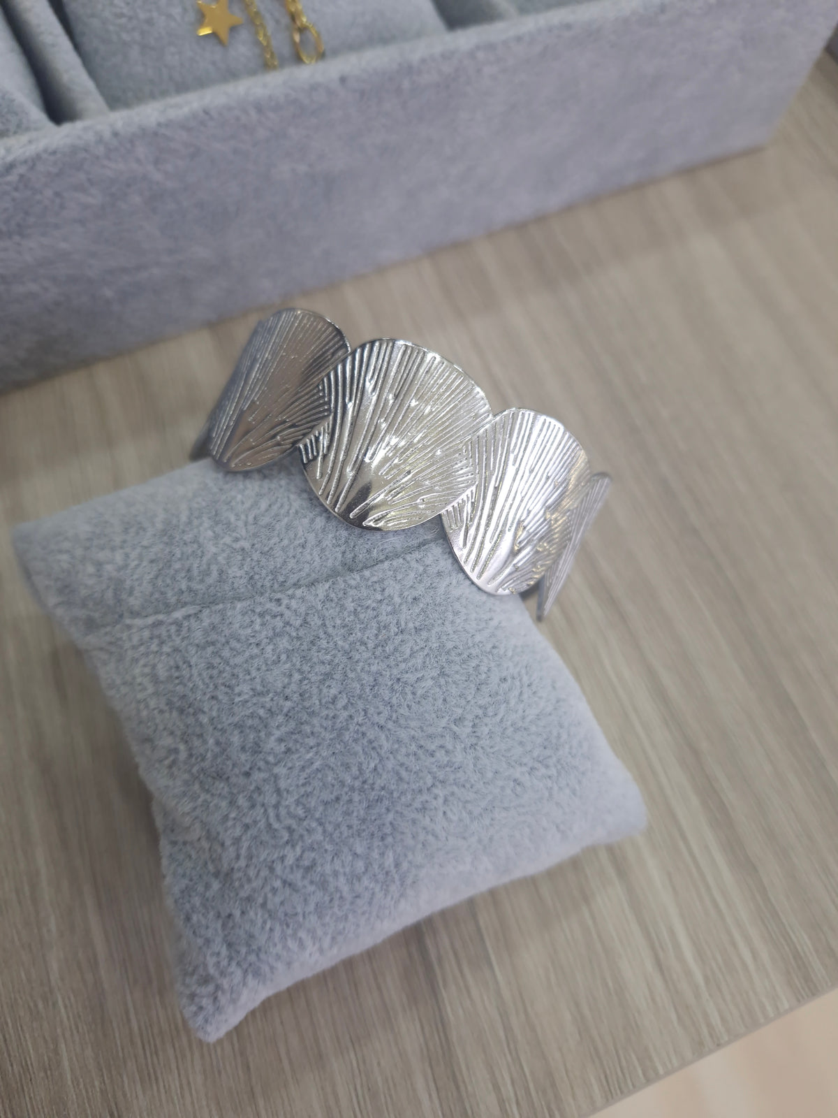 Stainless steel βραχιολι ασημι με κοχύλια