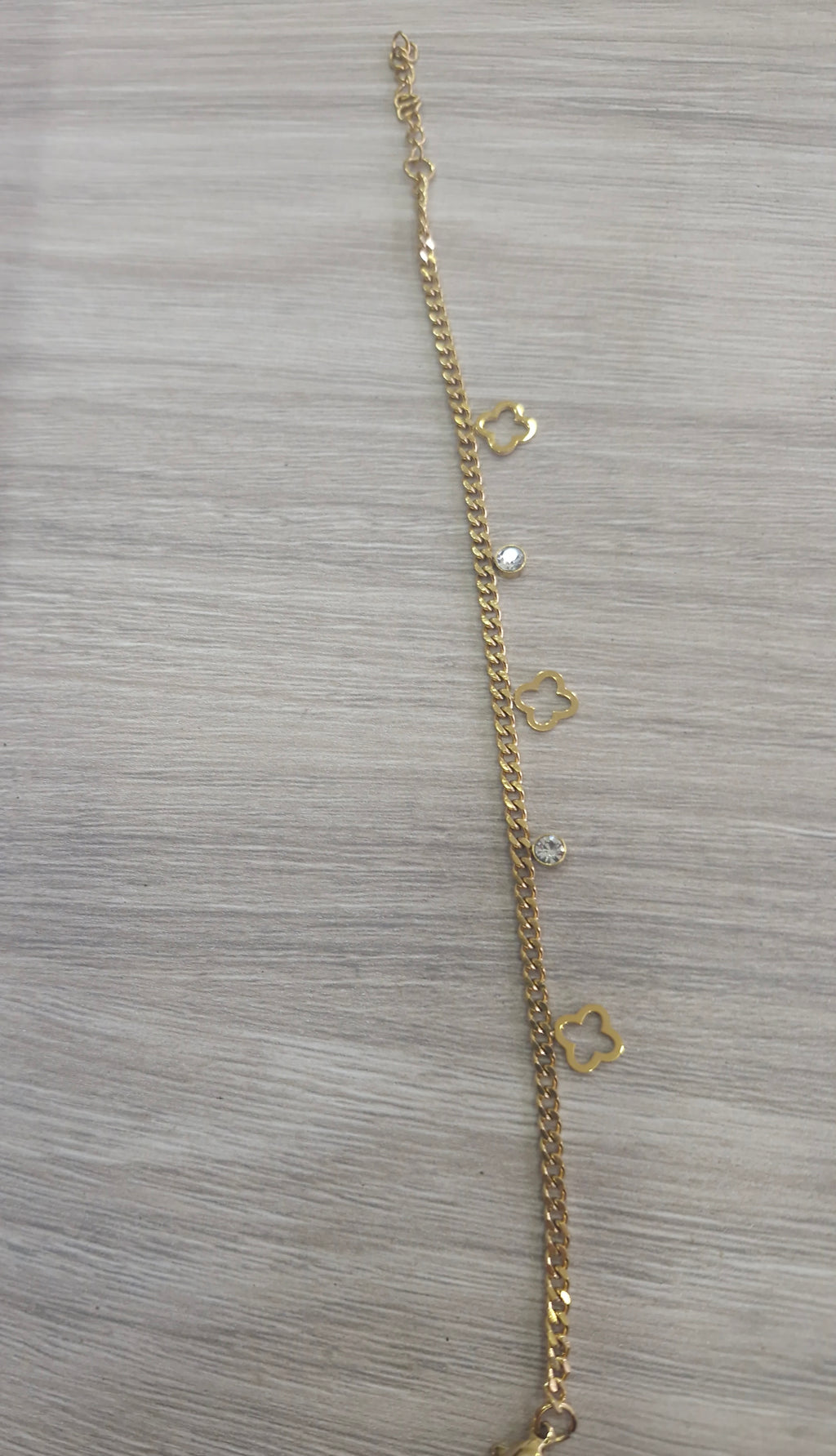Stainless steel βραχιολι  με σταυρό & strass