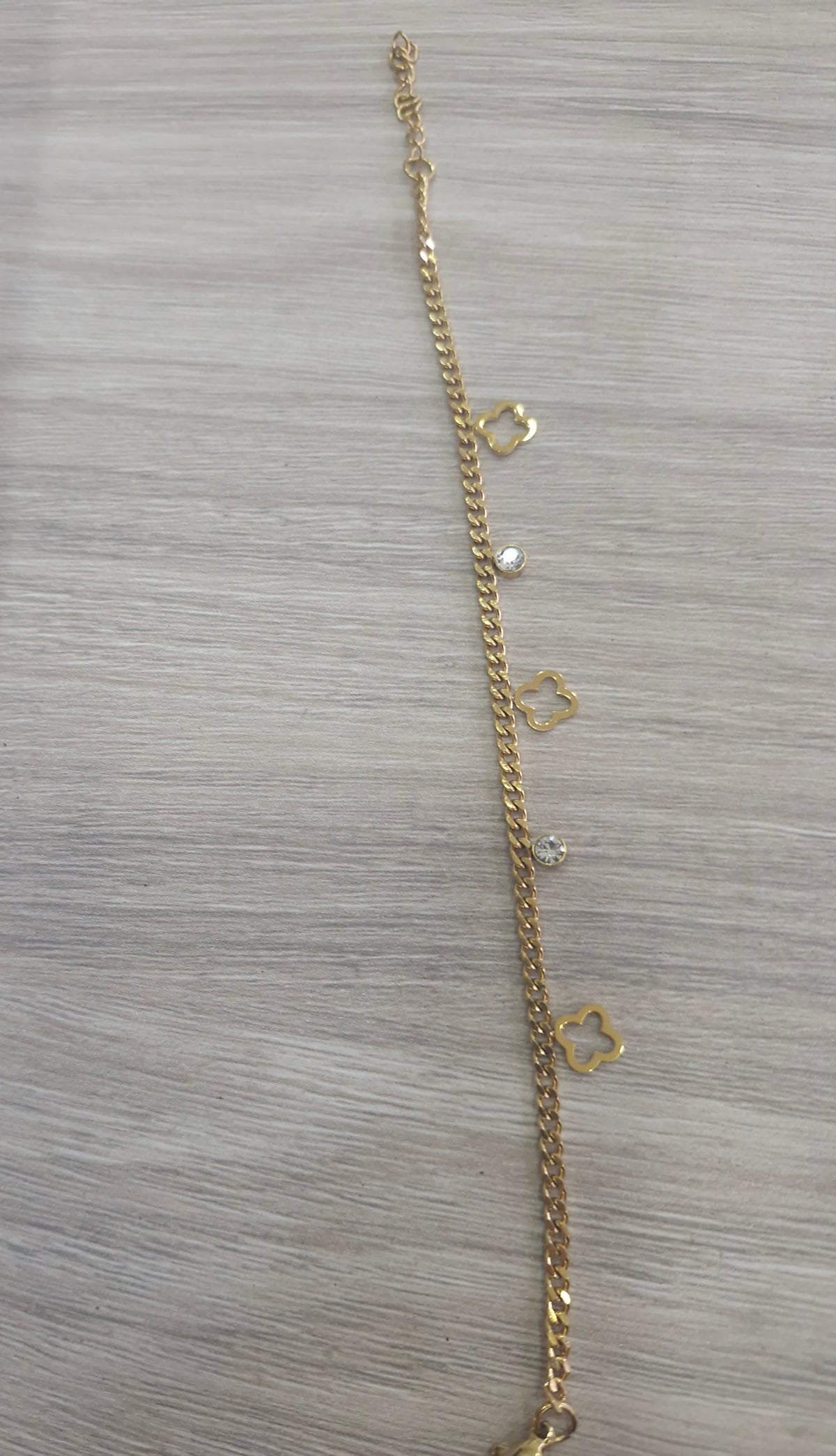 Stainless steel βραχιολι  με σταυρό & strass